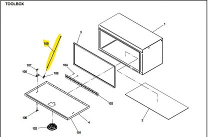 7248000114 Cable, Toolbox Door 0.12in DIA - Image 2