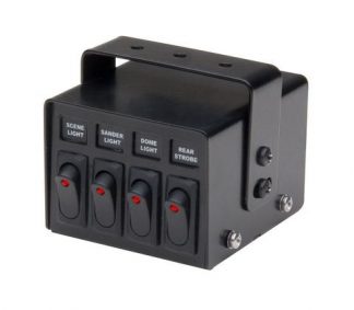 PCC4W - Switch Box w/Four 25 AMP SPST Switches, Lighted
