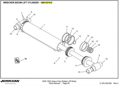 1001127313 Wrecker Mast Lift Cylinder (1001231530)